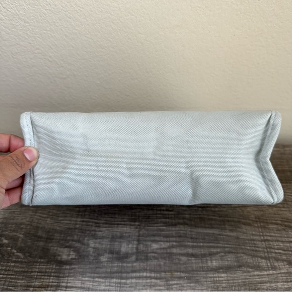 Christian Dior Beauty Gray Trousse Canvas Pouch Cosmetic Makeup Bag New - Picture 6 of 13